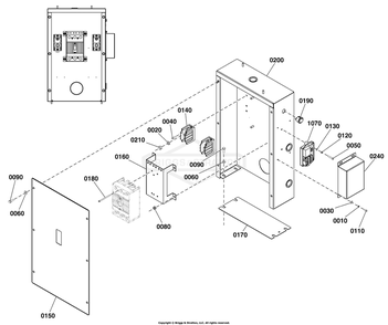 Control Box Group Diagram and Parts List for 076660-01  Briggs and Stratton Generator